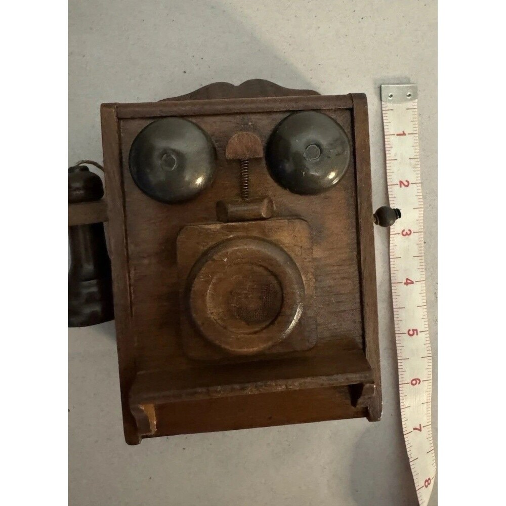 Vtg Old Fashioned Looking Crank Style Telephone Music Box “Hello Dolly” Works